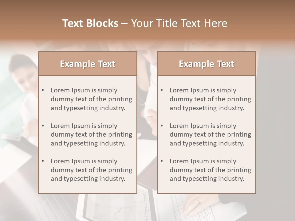 A Group Of People Sitting At A Table With Laptops PowerPoint Template