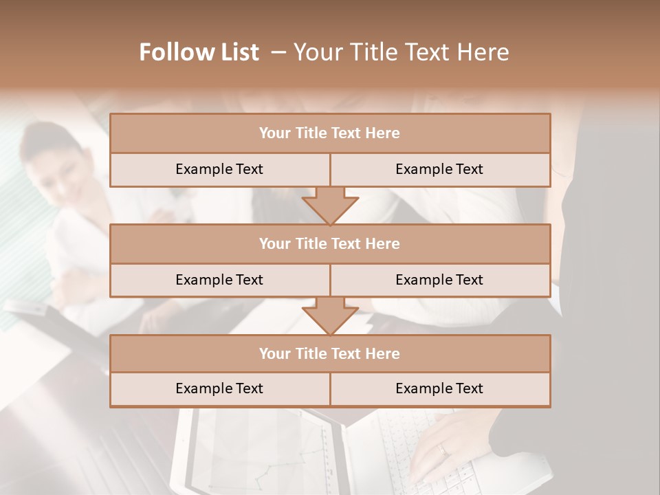 A Group Of People Sitting At A Table With Laptops PowerPoint Template
