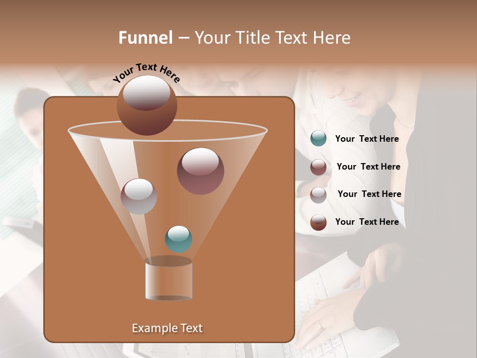 A Group Of People Sitting At A Table With Laptops PowerPoint Template