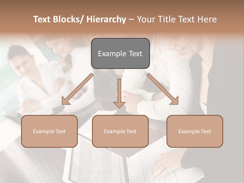 A Group Of People Sitting At A Table With Laptops PowerPoint Template