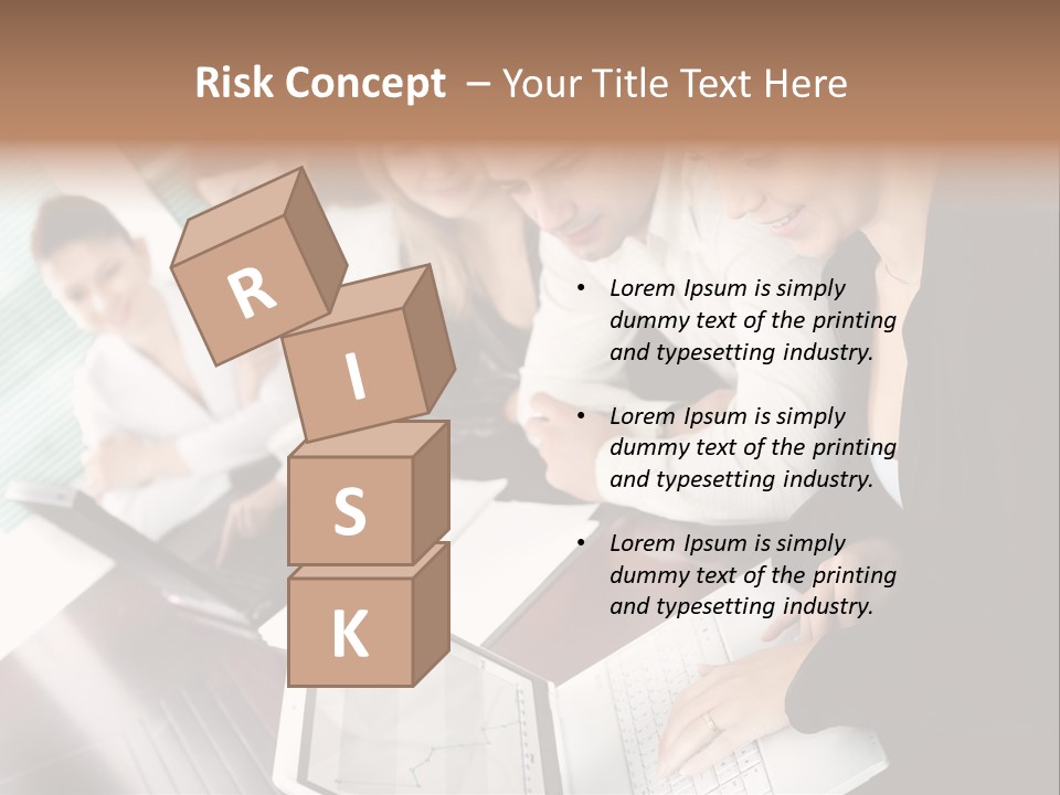 A Group Of People Sitting At A Table With Laptops PowerPoint Template