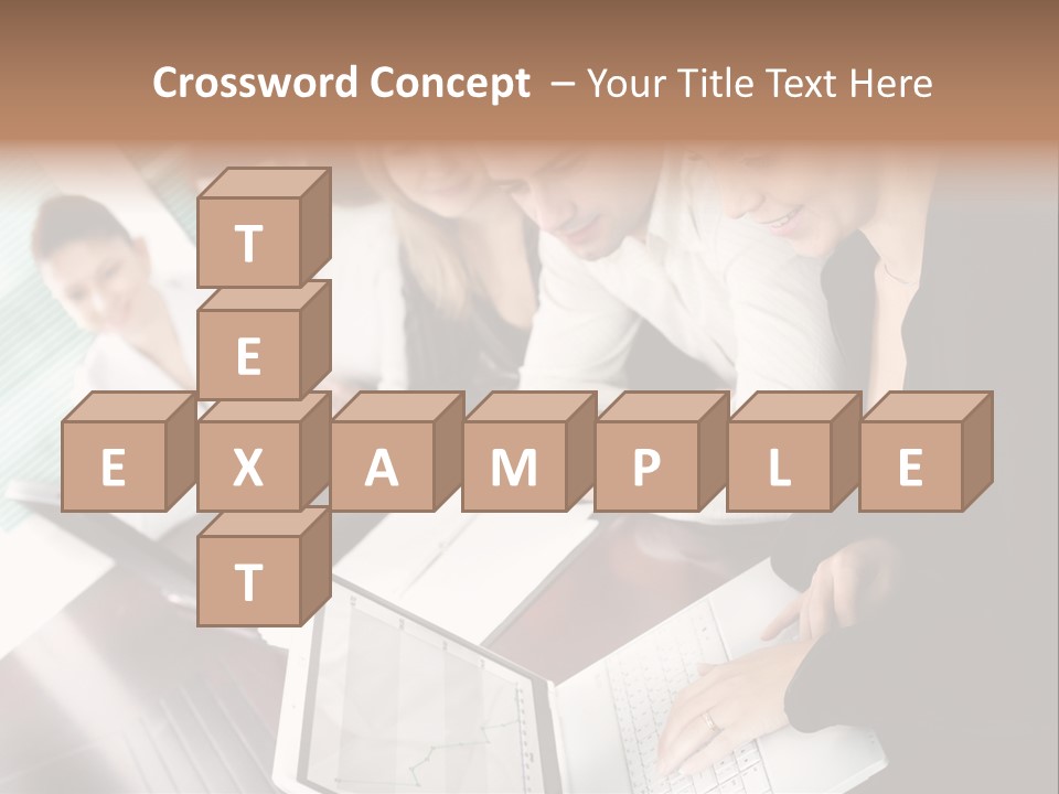 A Group Of People Sitting At A Table With Laptops PowerPoint Template