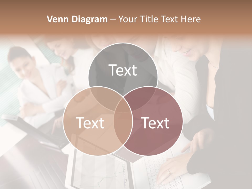 A Group Of People Sitting At A Table With Laptops PowerPoint Template