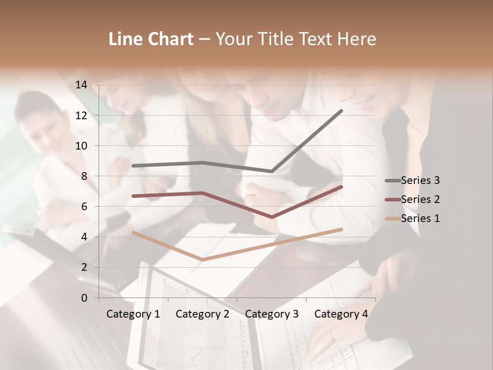 A Group Of People Sitting At A Table With Laptops PowerPoint Template