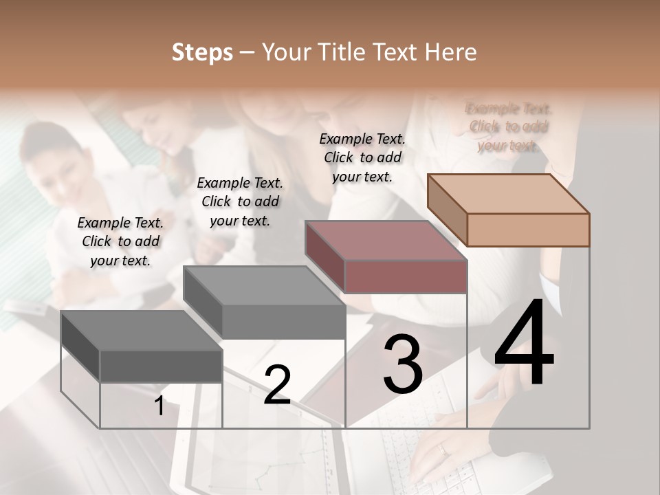 A Group Of People Sitting At A Table With Laptops PowerPoint Template