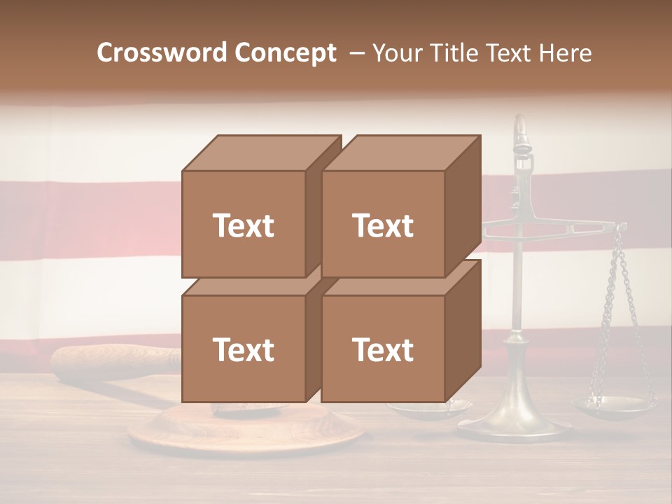 A Judge's Gavel And A Judge's Scale In Front Of An PowerPoint Template