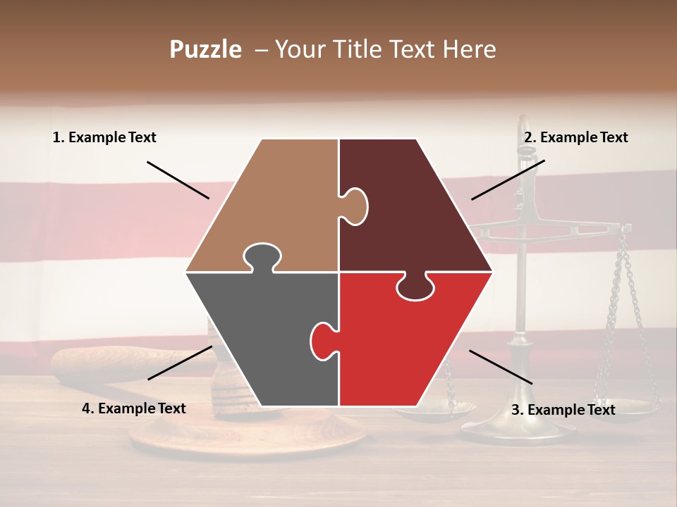 A Judge's Gavel And A Judge's Scale In Front Of An PowerPoint Template