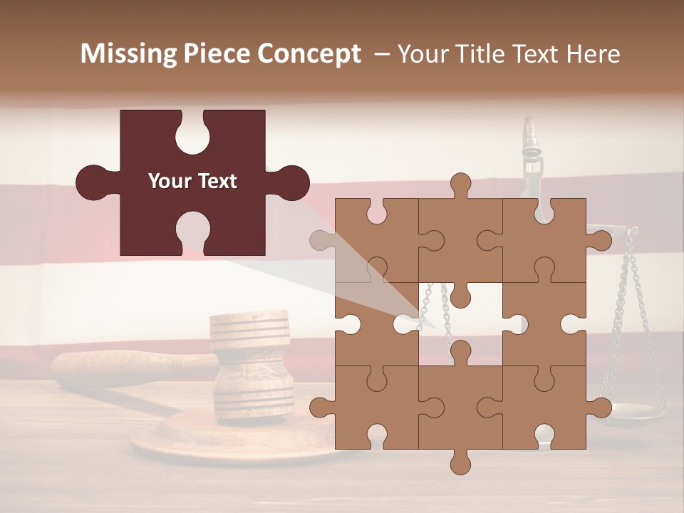 A Judge's Gavel And A Judge's Scale In Front Of An PowerPoint Template
