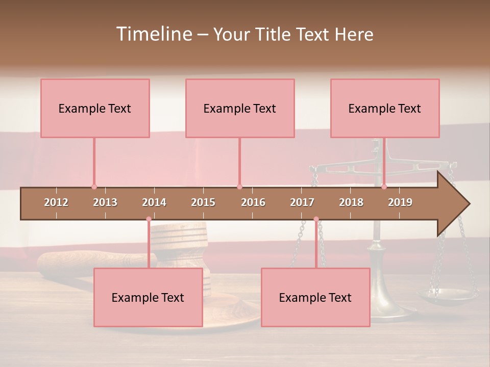 A Judge's Gavel And A Judge's Scale In Front Of An PowerPoint Template