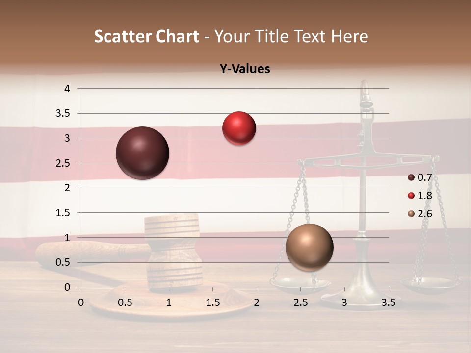 A Judge's Gavel And A Judge's Scale In Front Of An PowerPoint Template