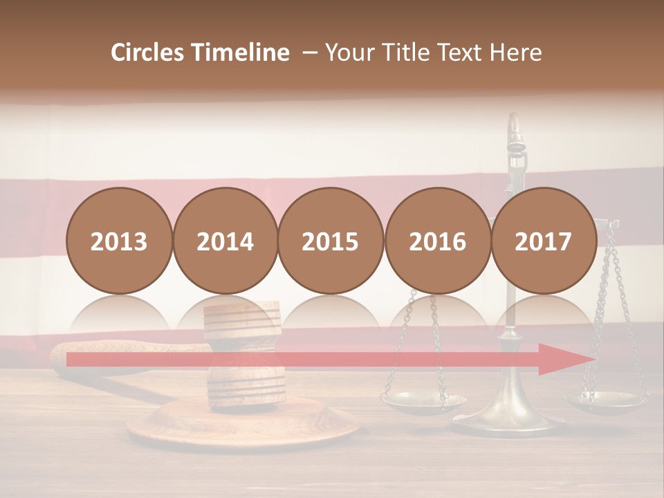 A Judge's Gavel And A Judge's Scale In Front Of An PowerPoint Template