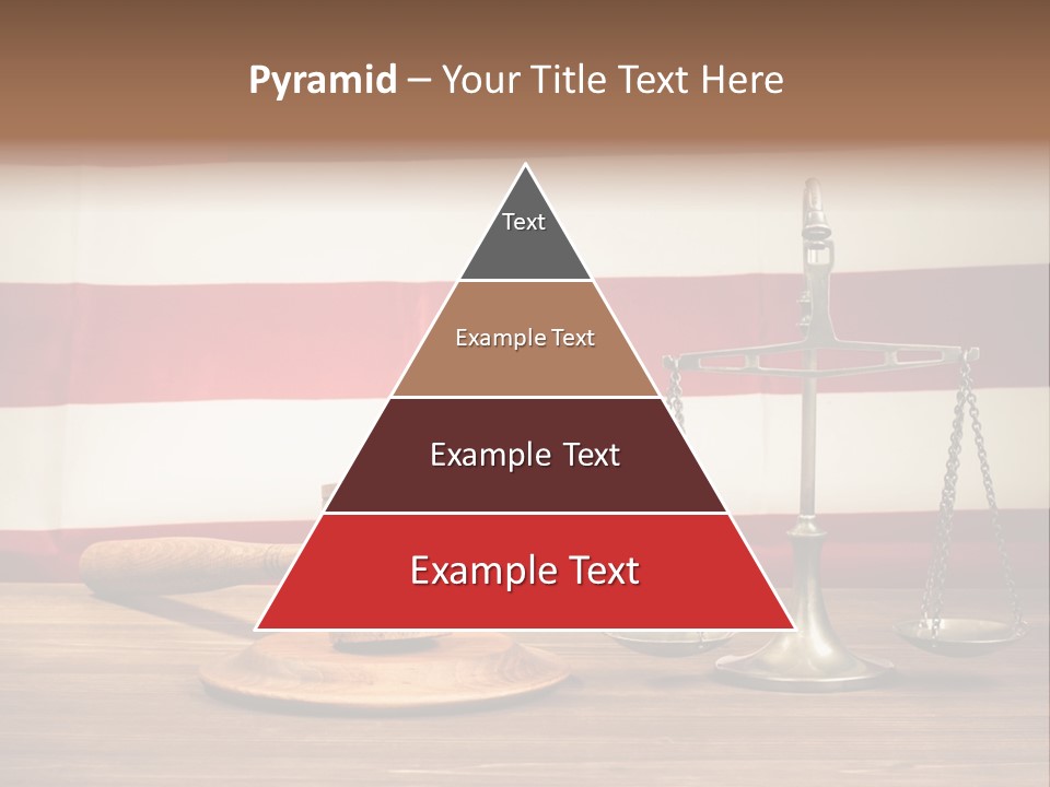 A Judge's Gavel And A Judge's Scale In Front Of An PowerPoint Template