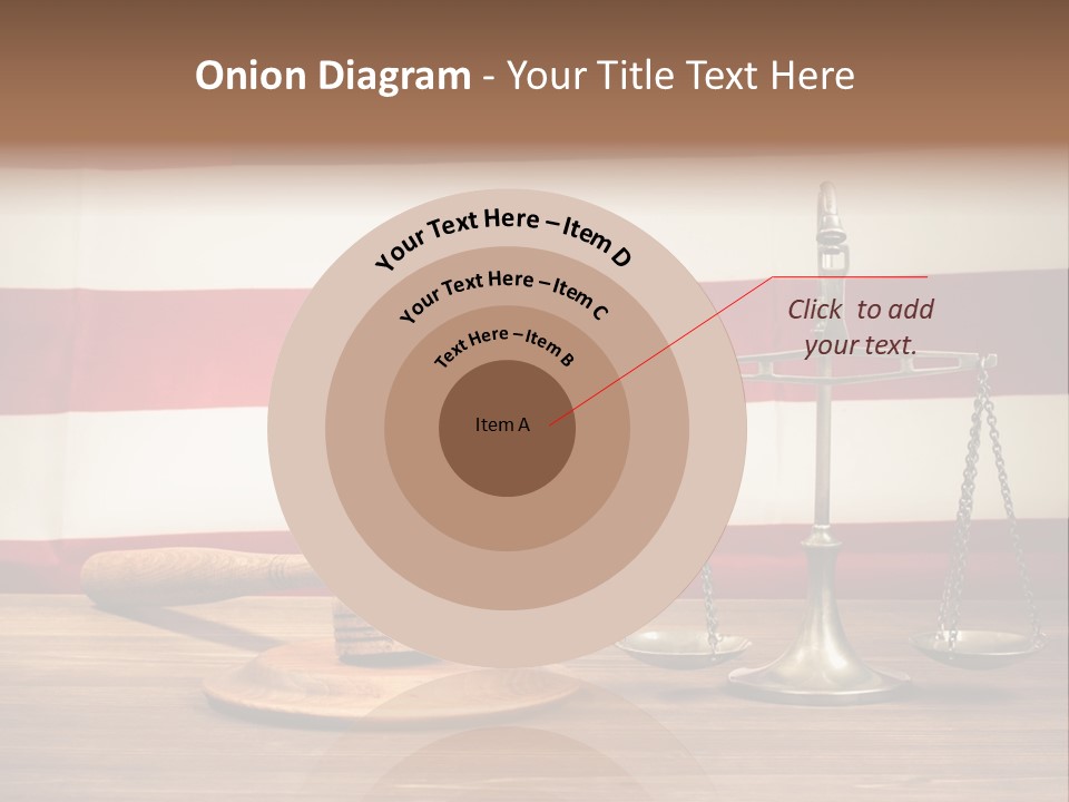 A Judge's Gavel And A Judge's Scale In Front Of An PowerPoint Template