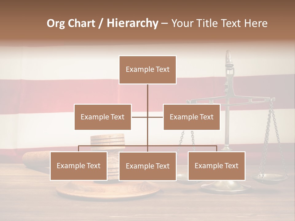 A Judge's Gavel And A Judge's Scale In Front Of An PowerPoint Template