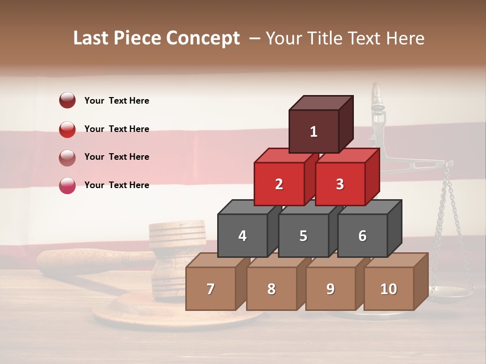 A Judge's Gavel And A Judge's Scale In Front Of An PowerPoint Template