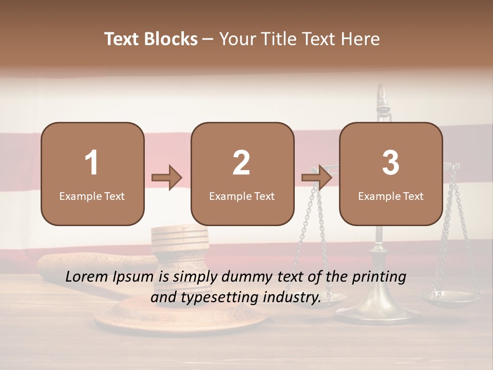 A Judge's Gavel And A Judge's Scale In Front Of An PowerPoint Template