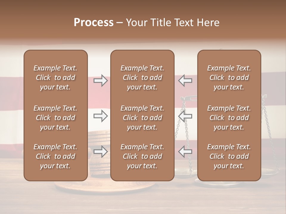 A Judge's Gavel And A Judge's Scale In Front Of An PowerPoint Template