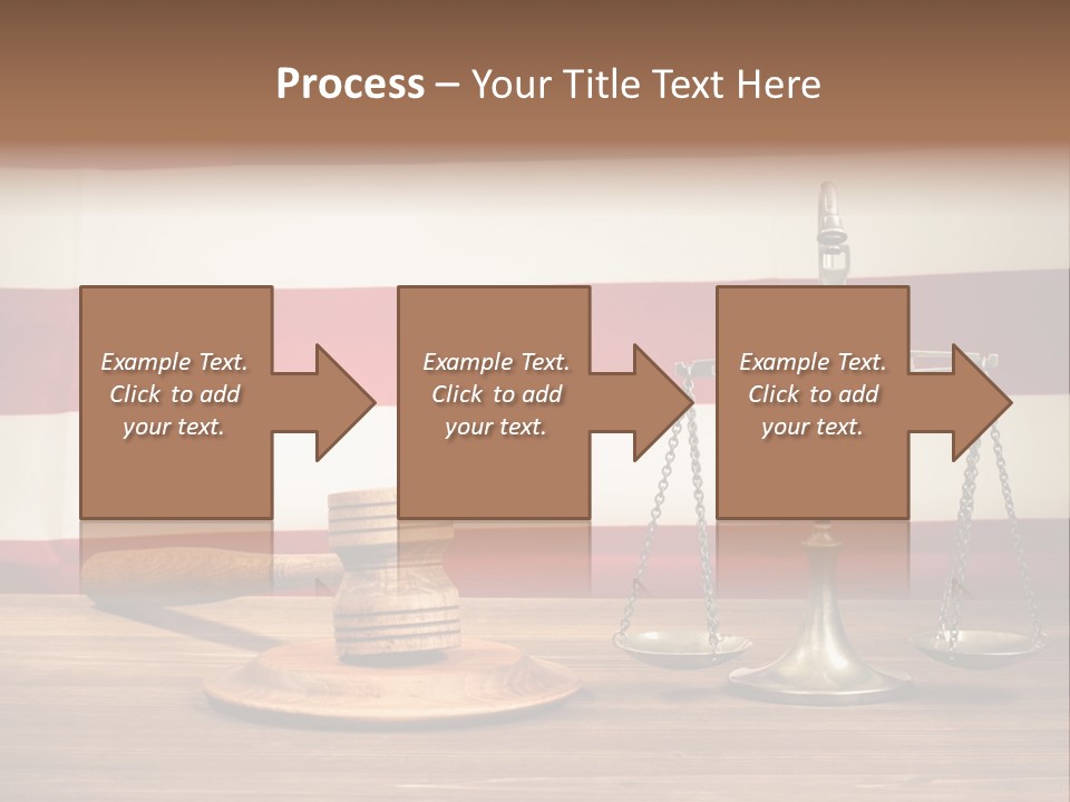 A Judge's Gavel And A Judge's Scale In Front Of An PowerPoint Template