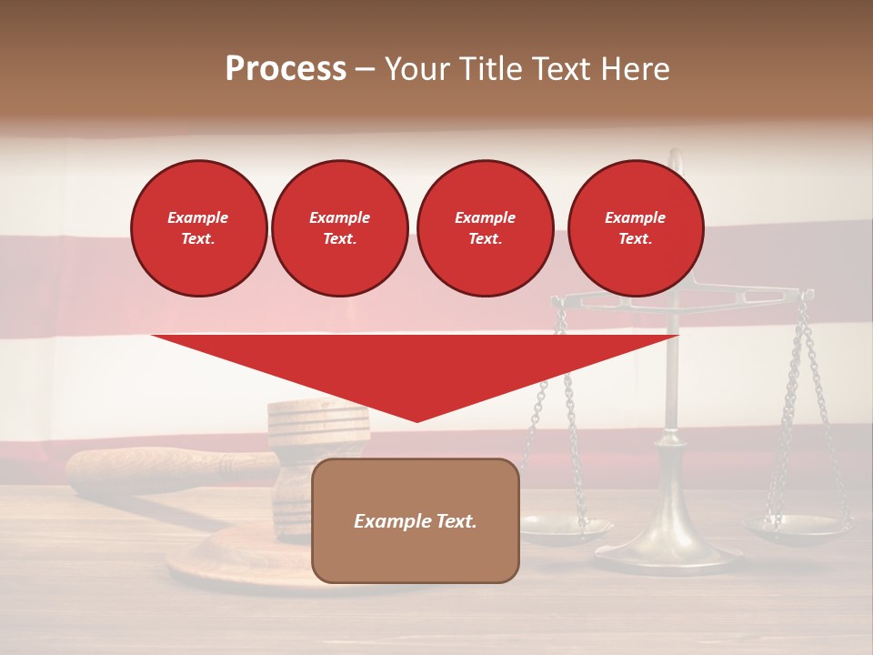 A Judge's Gavel And A Judge's Scale In Front Of An PowerPoint Template