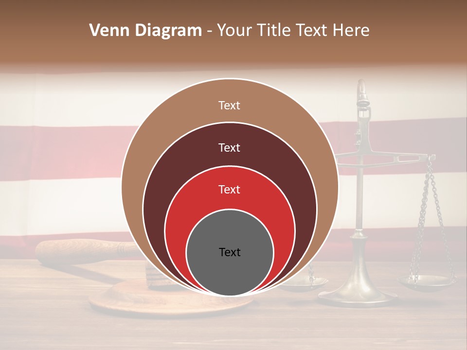 A Judge's Gavel And A Judge's Scale In Front Of An PowerPoint Template