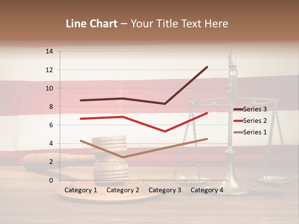 A Judge's Gavel And A Judge's Scale In Front Of An PowerPoint Template