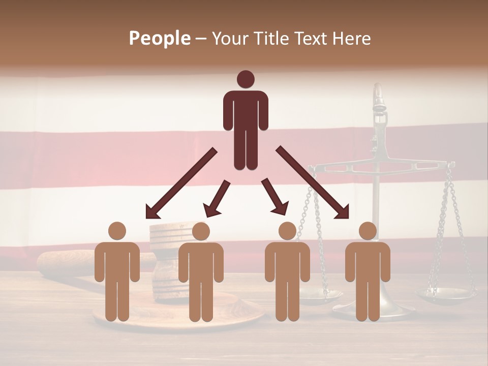 A Judge's Gavel And A Judge's Scale In Front Of An PowerPoint Template