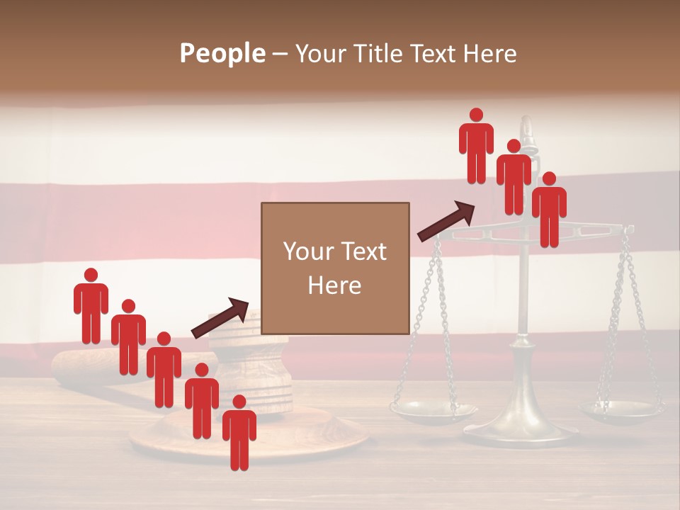 A Judge's Gavel And A Judge's Scale In Front Of An PowerPoint Template