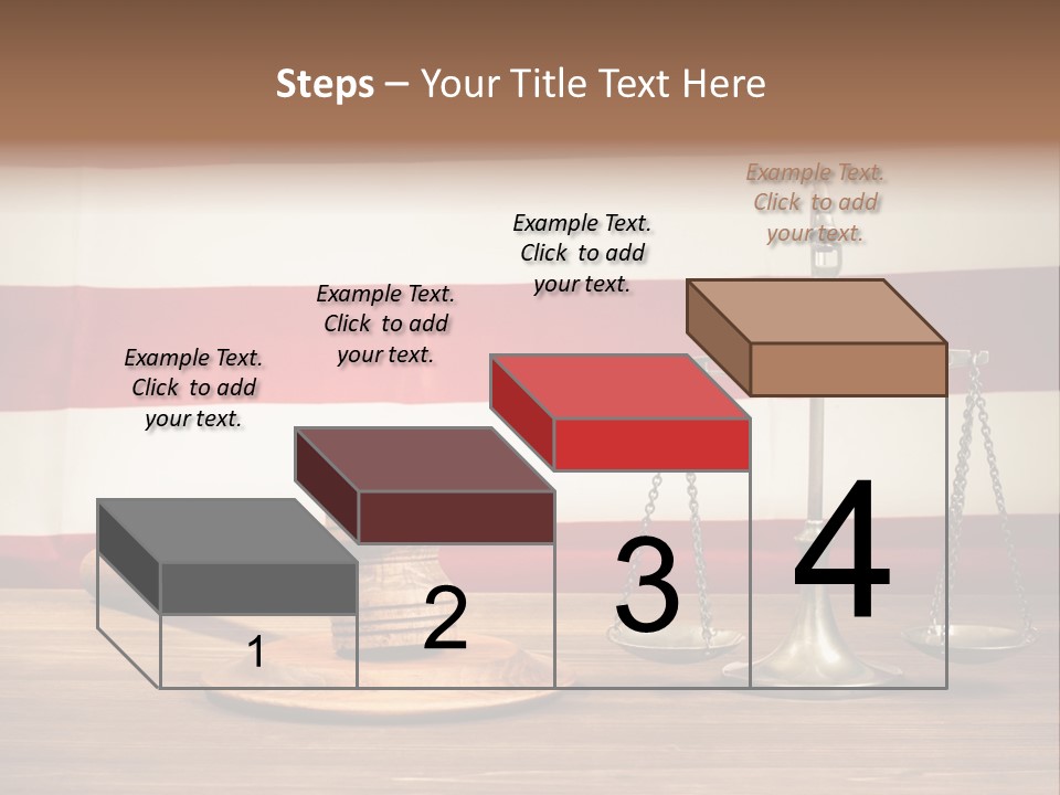 A Judge's Gavel And A Judge's Scale In Front Of An PowerPoint Template