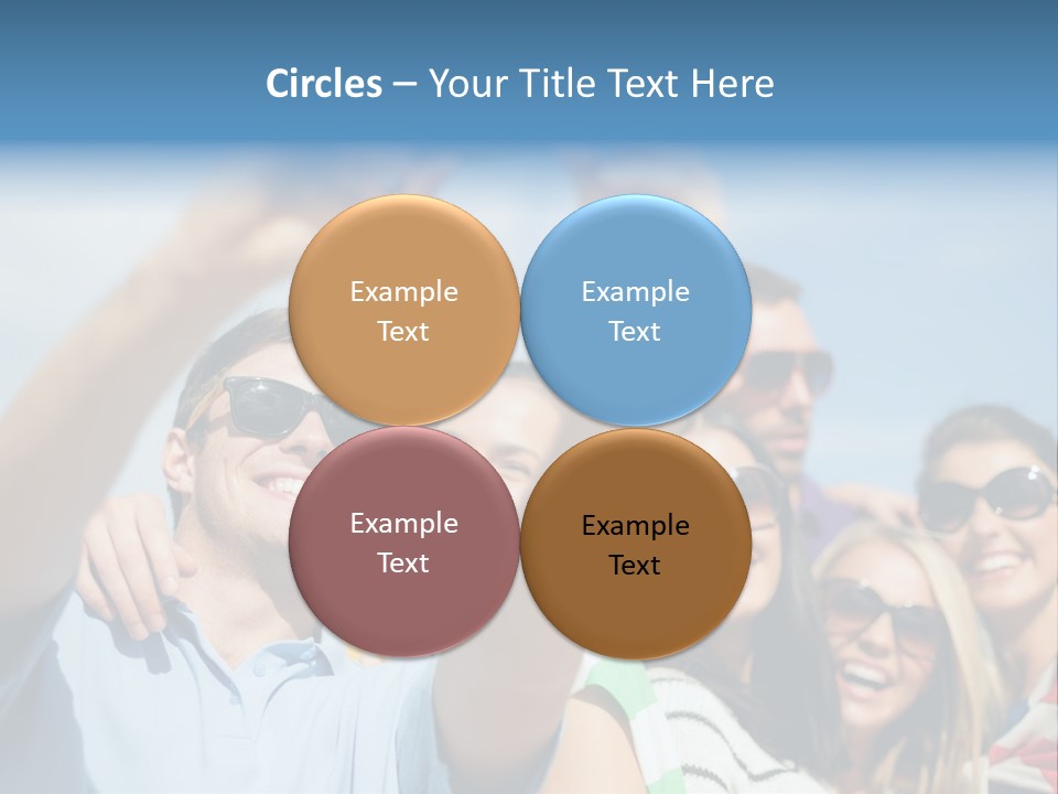 A Group Of People Taking A Picture With A Cell Phone PowerPoint Template