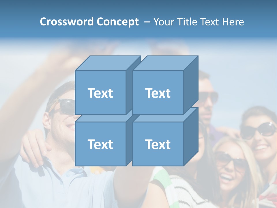 A Group Of People Taking A Picture With A Cell Phone PowerPoint Template