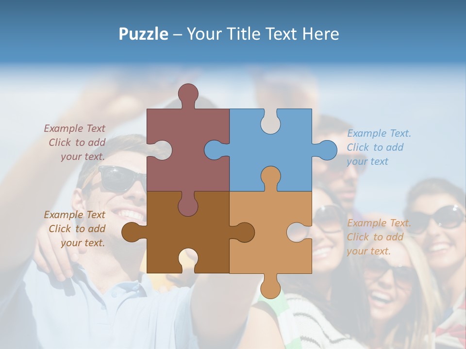 A Group Of People Taking A Picture With A Cell Phone PowerPoint Template