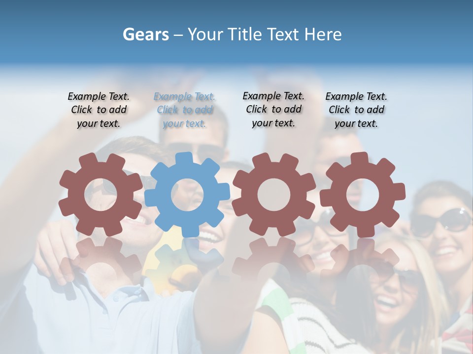 A Group Of People Taking A Picture With A Cell Phone PowerPoint Template