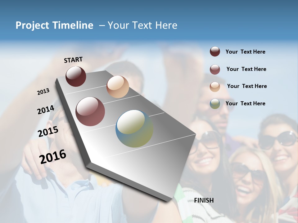 A Group Of People Taking A Picture With A Cell Phone PowerPoint Template