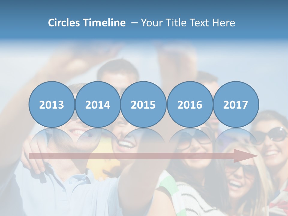 A Group Of People Taking A Picture With A Cell Phone PowerPoint Template