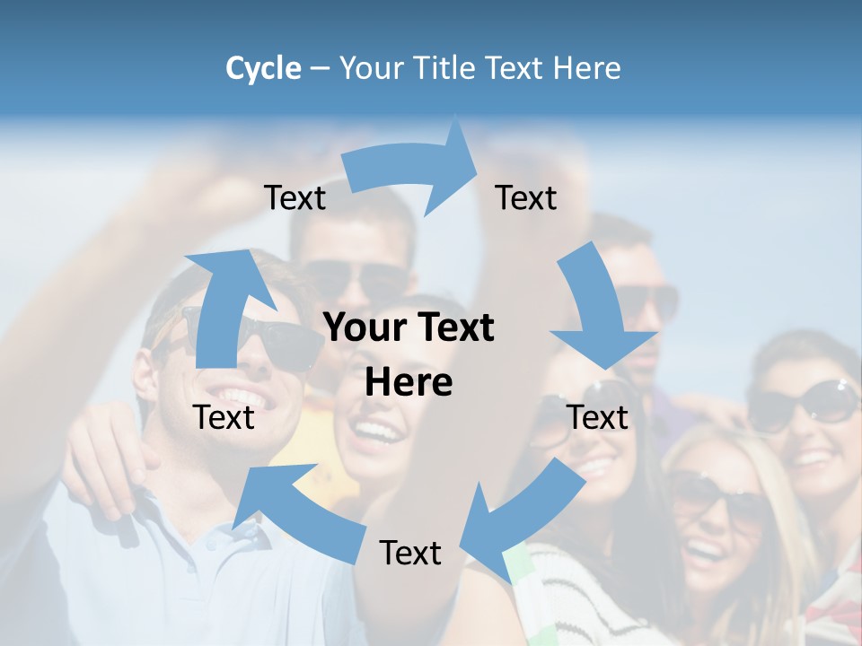 A Group Of People Taking A Picture With A Cell Phone PowerPoint Template