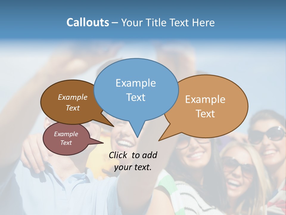 A Group Of People Taking A Picture With A Cell Phone PowerPoint Template