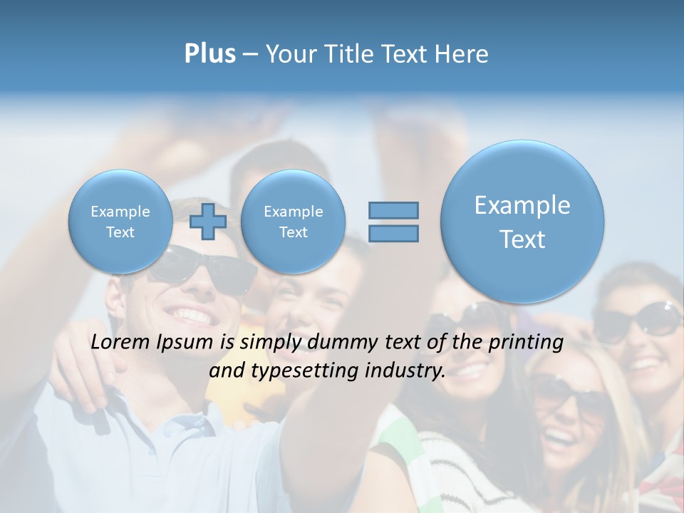 A Group Of People Taking A Picture With A Cell Phone PowerPoint Template