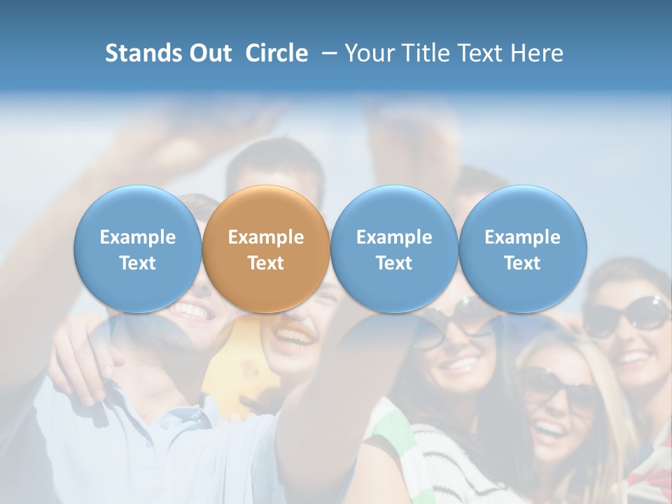 A Group Of People Taking A Picture With A Cell Phone PowerPoint Template