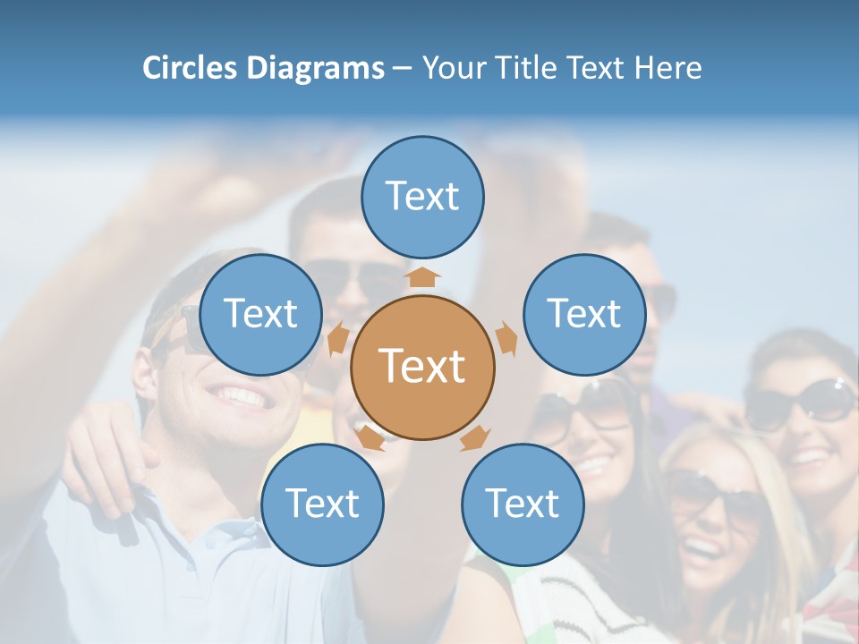 A Group Of People Taking A Picture With A Cell Phone PowerPoint Template