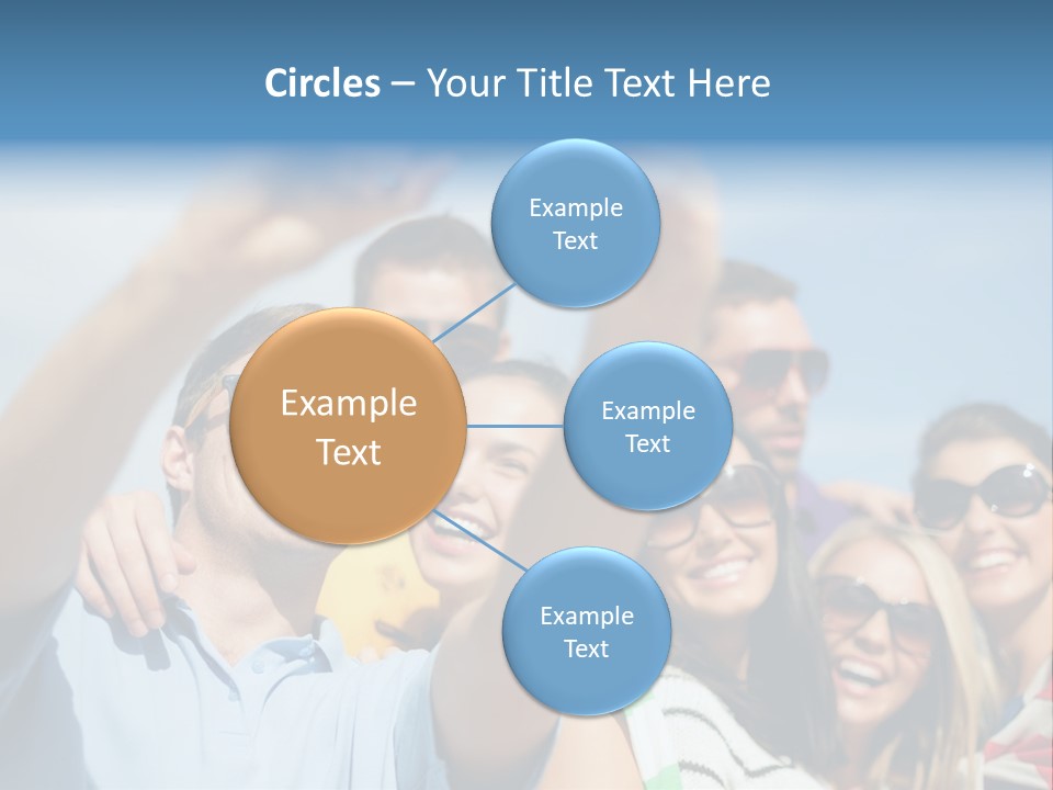 A Group Of People Taking A Picture With A Cell Phone PowerPoint Template