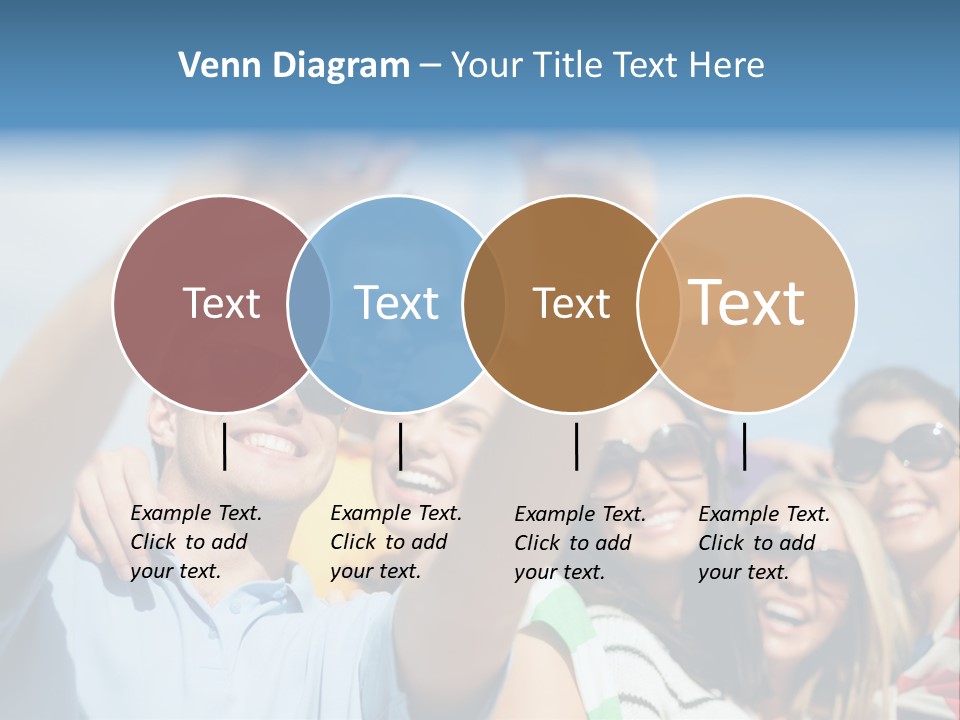 A Group Of People Taking A Picture With A Cell Phone PowerPoint Template