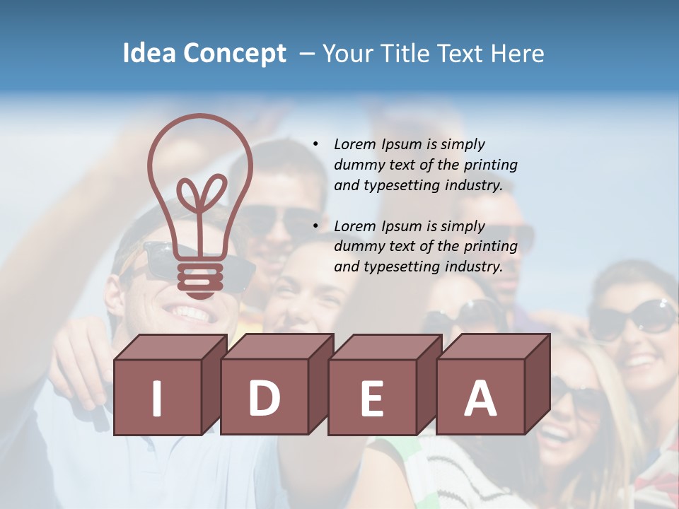 A Group Of People Taking A Picture With A Cell Phone PowerPoint Template