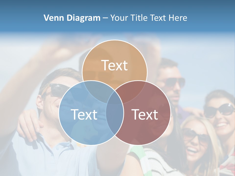 A Group Of People Taking A Picture With A Cell Phone PowerPoint Template
