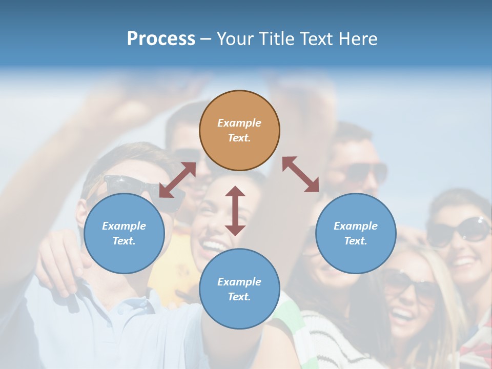 A Group Of People Taking A Picture With A Cell Phone PowerPoint Template