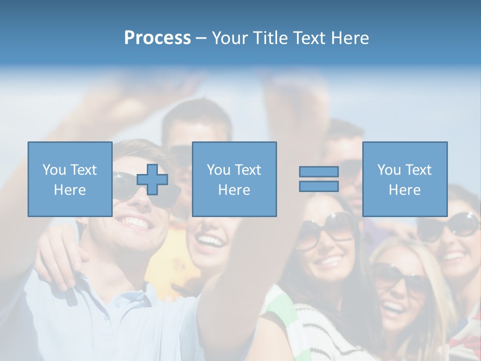 A Group Of People Taking A Picture With A Cell Phone PowerPoint Template