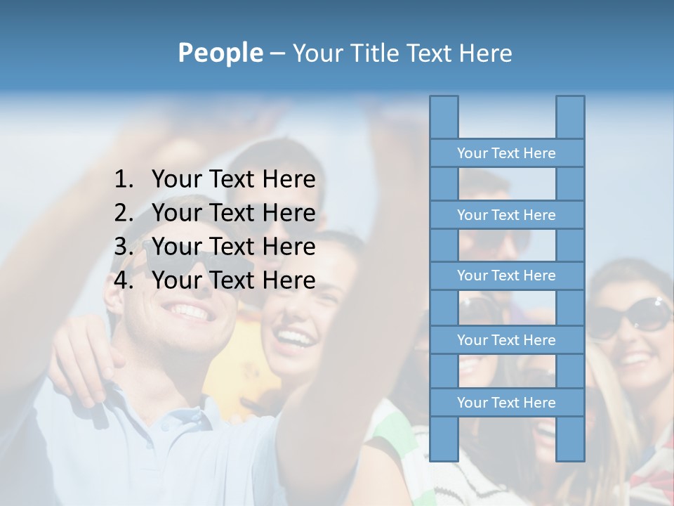 A Group Of People Taking A Picture With A Cell Phone PowerPoint Template