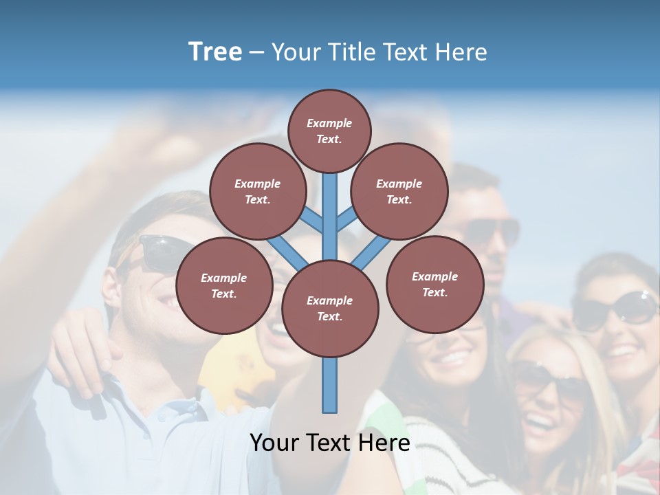 A Group Of People Taking A Picture With A Cell Phone PowerPoint Template