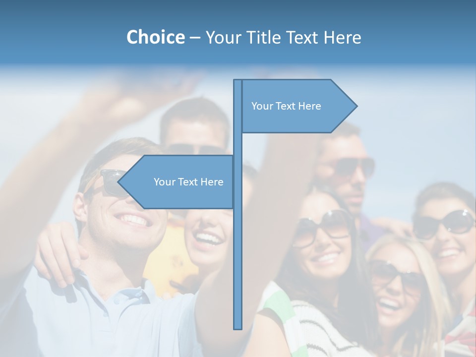 A Group Of People Taking A Picture With A Cell Phone PowerPoint Template