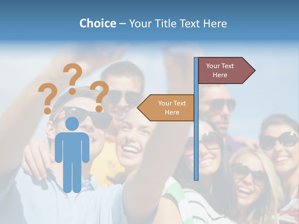 A Group Of People Taking A Picture With A Cell Phone PowerPoint Template