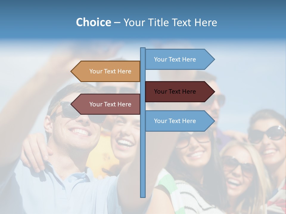A Group Of People Taking A Picture With A Cell Phone PowerPoint Template